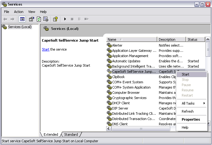 Service Manager screenshot