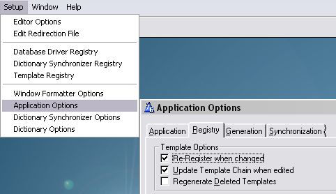 Template Re Register Setup