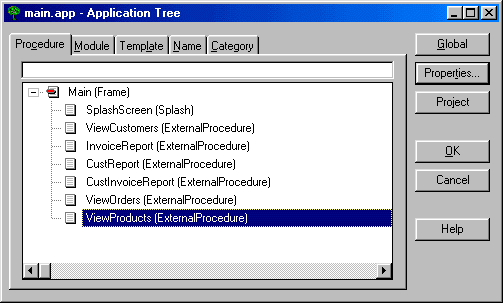 Main - Application Tree